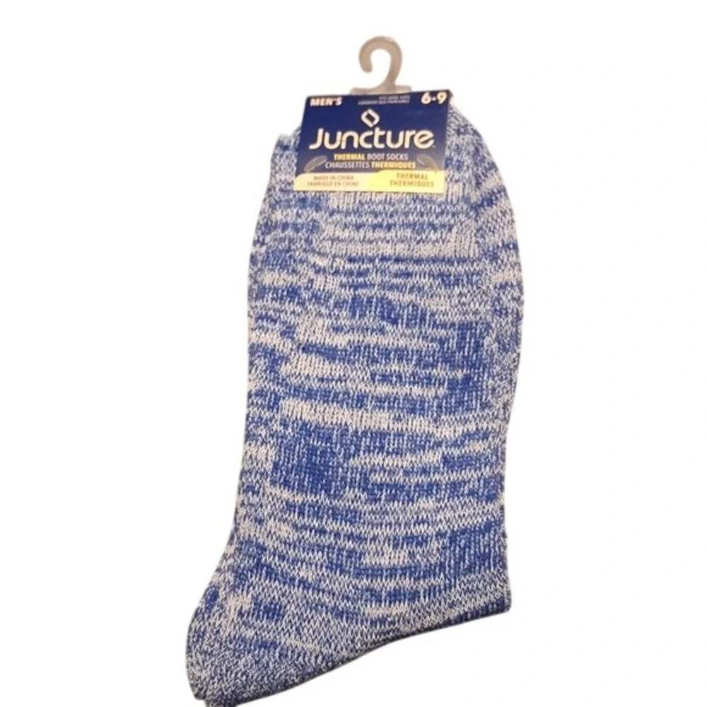 Juncture Thermal Boot Sock Bundle Blue Brown Marled Size 6-9 NEW‎